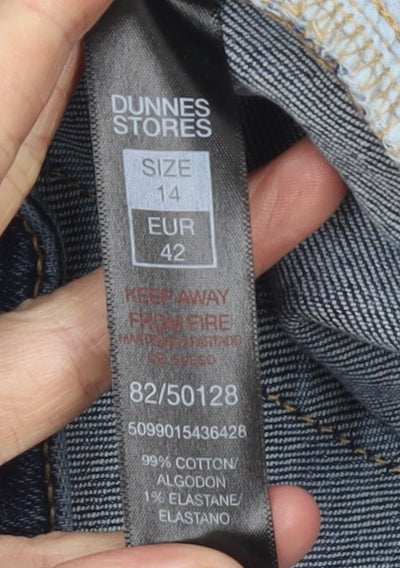 Dunnes Stores Women’s Blue Mom Jeans Size 14 High Waist Denim