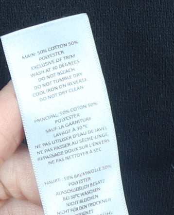 boohooMAN Men’s Black Embroidered Logo Pullover Sweatshirt Size L