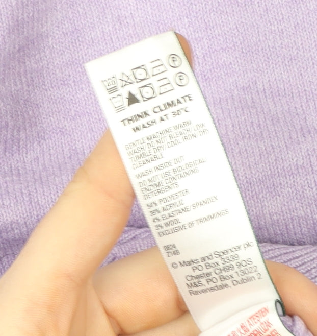 Marks and Spencer Women’s Purple Crew Neck Knit Jumper Size M