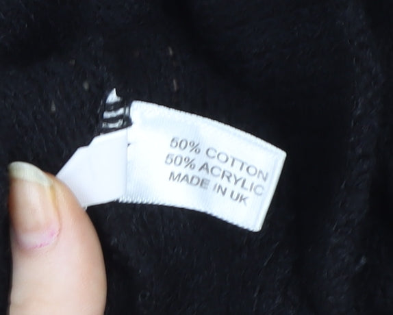 Daisy Street Women’s Black Roll Neck Pullover Sweatshirt Size S