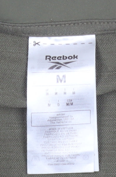 Reebok Men's Green Softshell 1/4 Zip Sports Jacket Size M