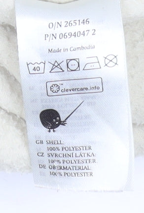 Monki Womens Beige & Brown Colourblock Fleece 1/4 Zip Sweatshirt L