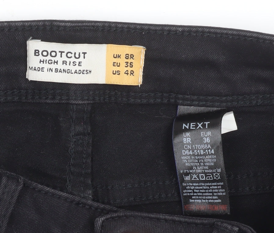 Next Women Black Bootcut High Rise Jeans Size 8R