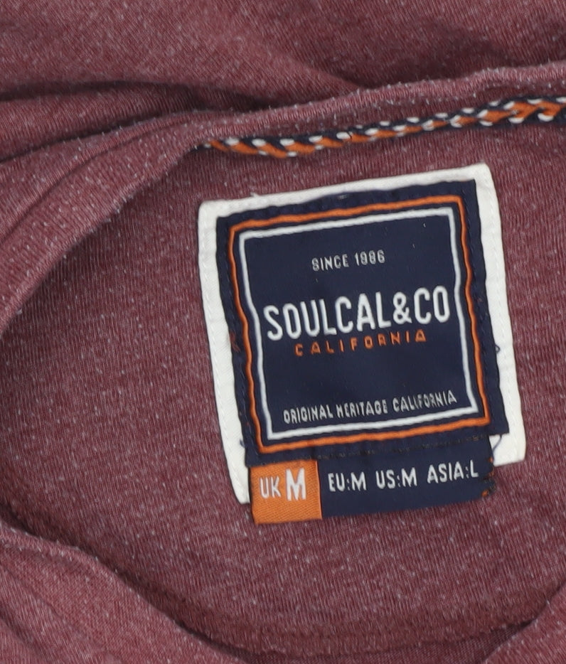 SoulCal & Co Mens Red California Graphic Print T-Shirt Size M