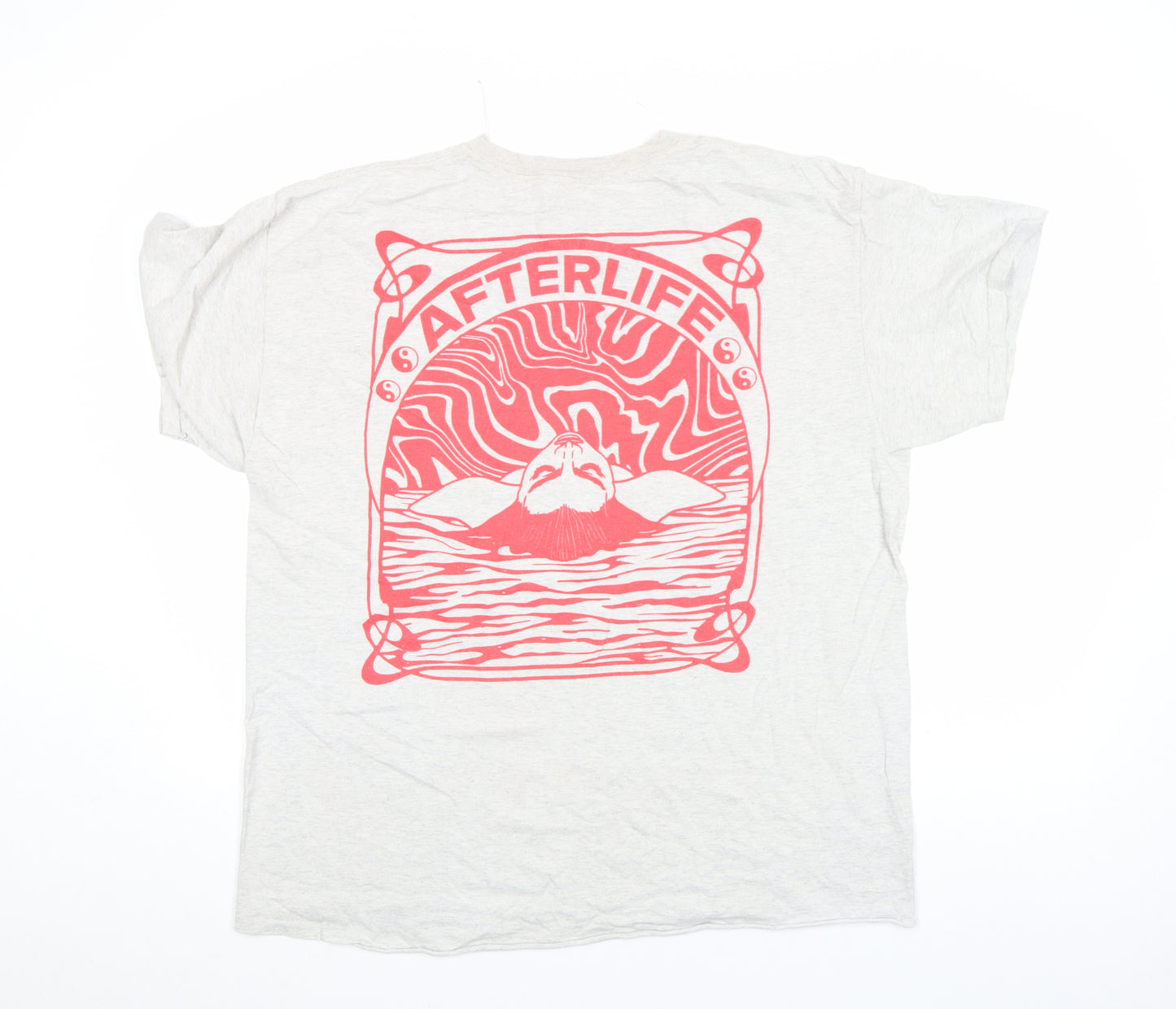 HNR LDN Men’s Grey Afterlife Graphic Cotton T-Shirt Size L