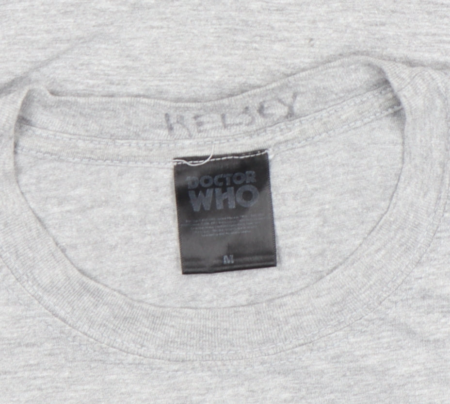 Doctor Who Men's Grey Graphic T-Shirt Daleks Print Size M