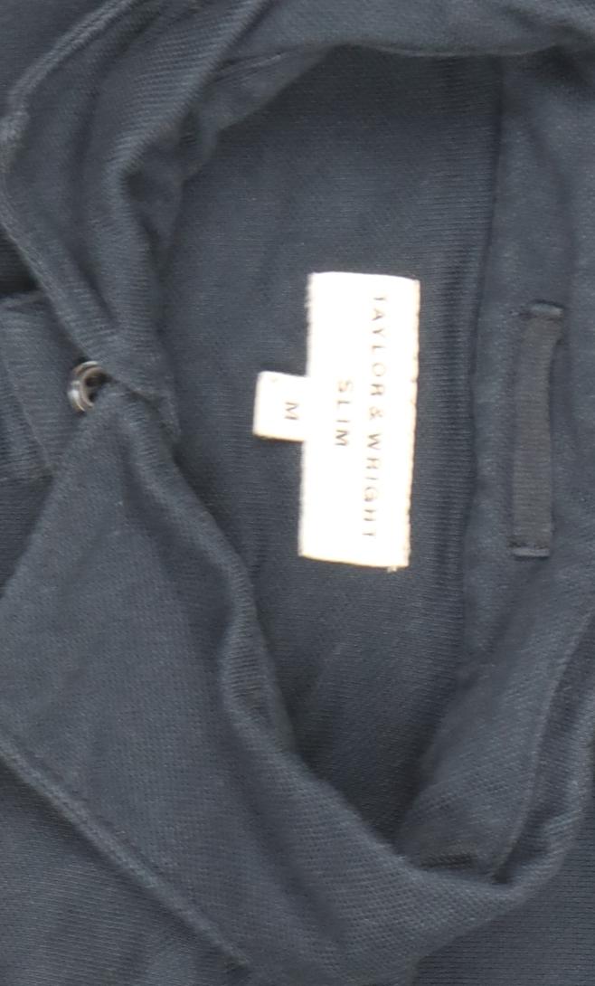 Taylor & Wright Men's Navy Blue Slim Fit Polo Shirt M