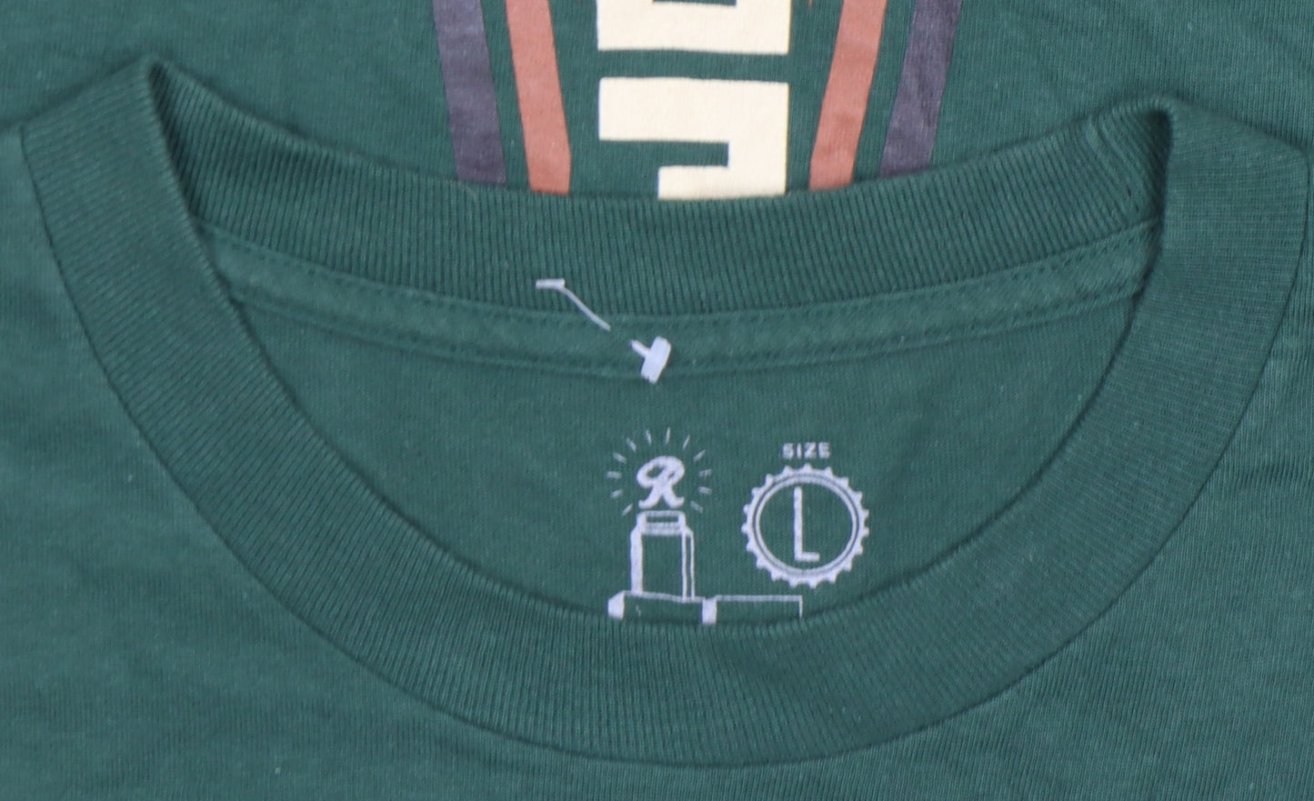 Rainier Men's Green Aztec Graphic Cotton T-Shirt Size L