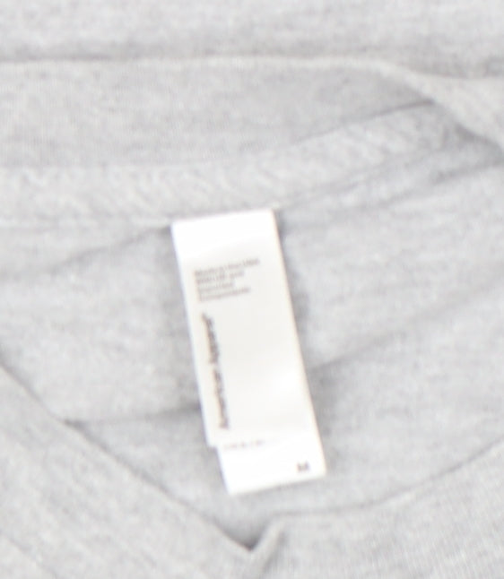 American Apparel Men Grey M Short Sleeve Crew Neck T-Shirt