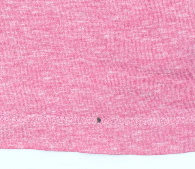 Jack Wills Women Pink V-Neck Short Sleeve T-Shirt UK 6