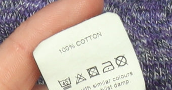 River Island Men's Purple Cotton Crew Neck Jumper Size M