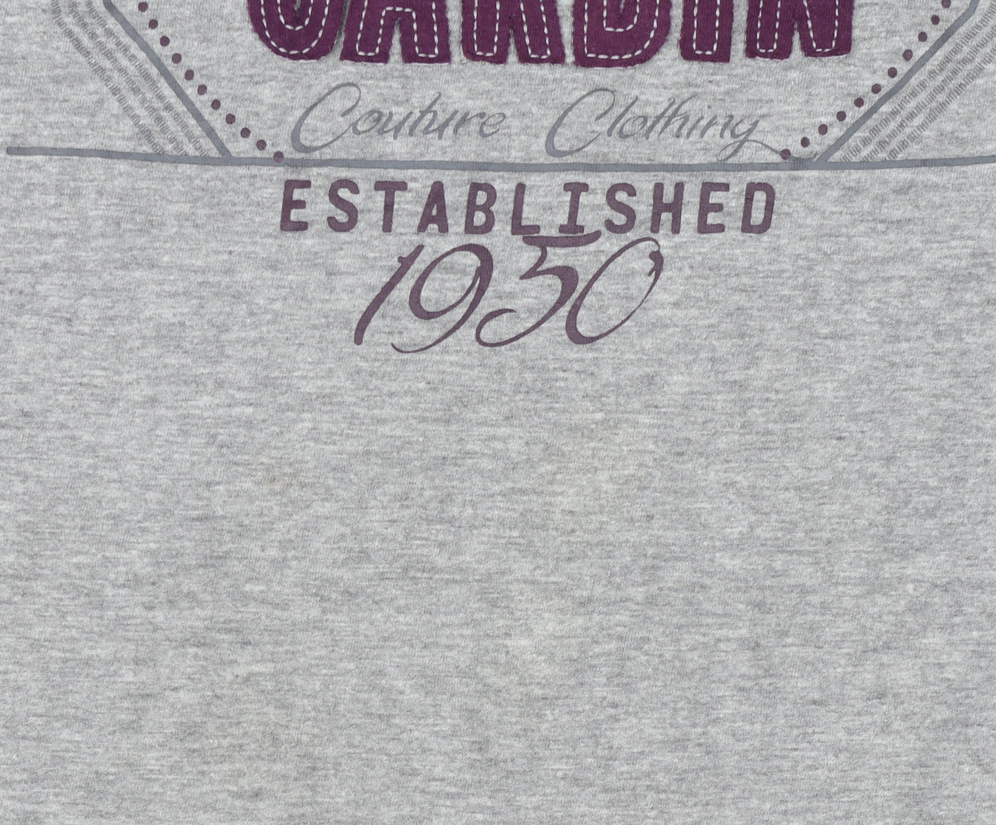Pierre Cardin Men’s Grey 2XL Graphic Print Crew Neck T-Shirt