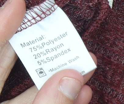 Grecelle Women's Red V-Neck Button Knit Cardigan Size L