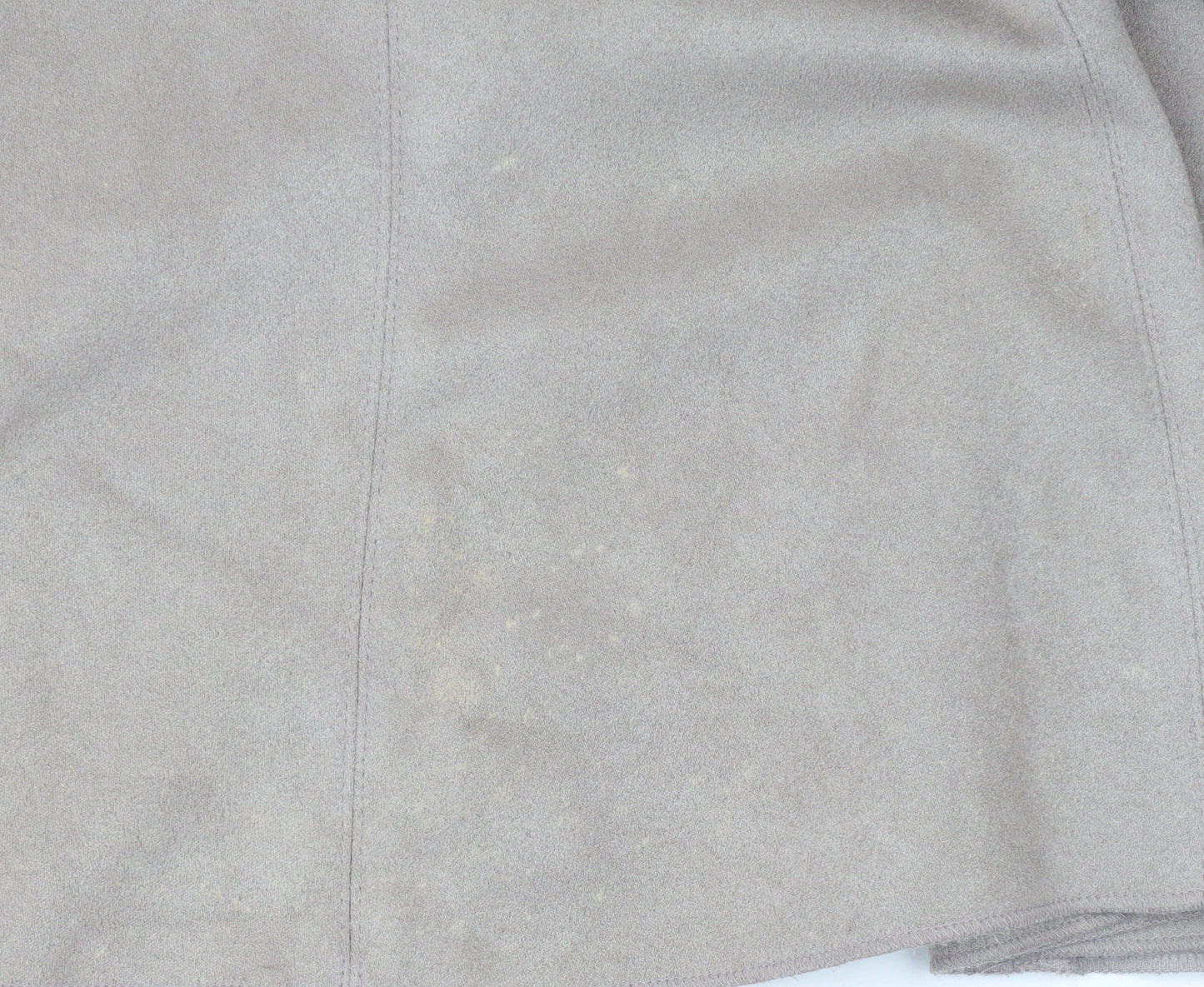 Marks and Spencer Women Beige Flare Suede Midi Skirt Size 14