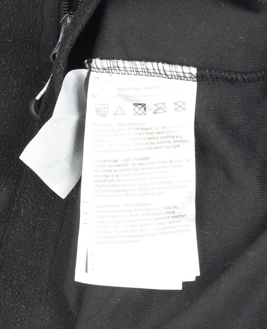 Regatta Men's Black Fleece 1/2 Zip Pullover Sweatshirt Size L