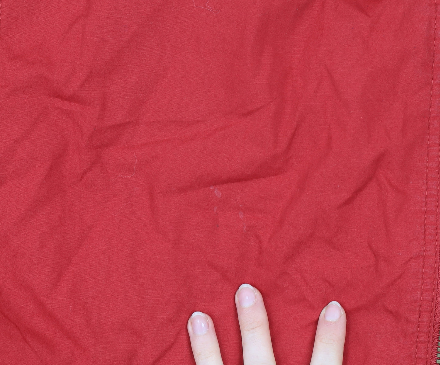 BHS Men’s Red Bomber Jacket XL Polyester Cotton Lined Full Zip