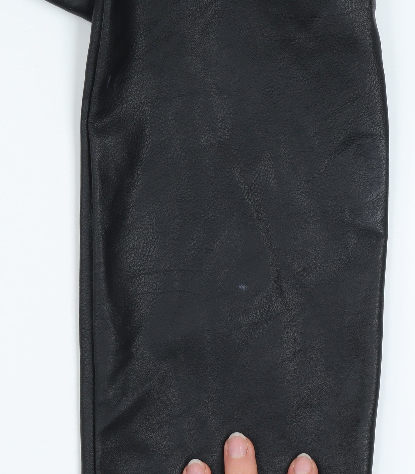 H&M Women’s Black Faux Leather High Waist Skinny Leggings Size 6