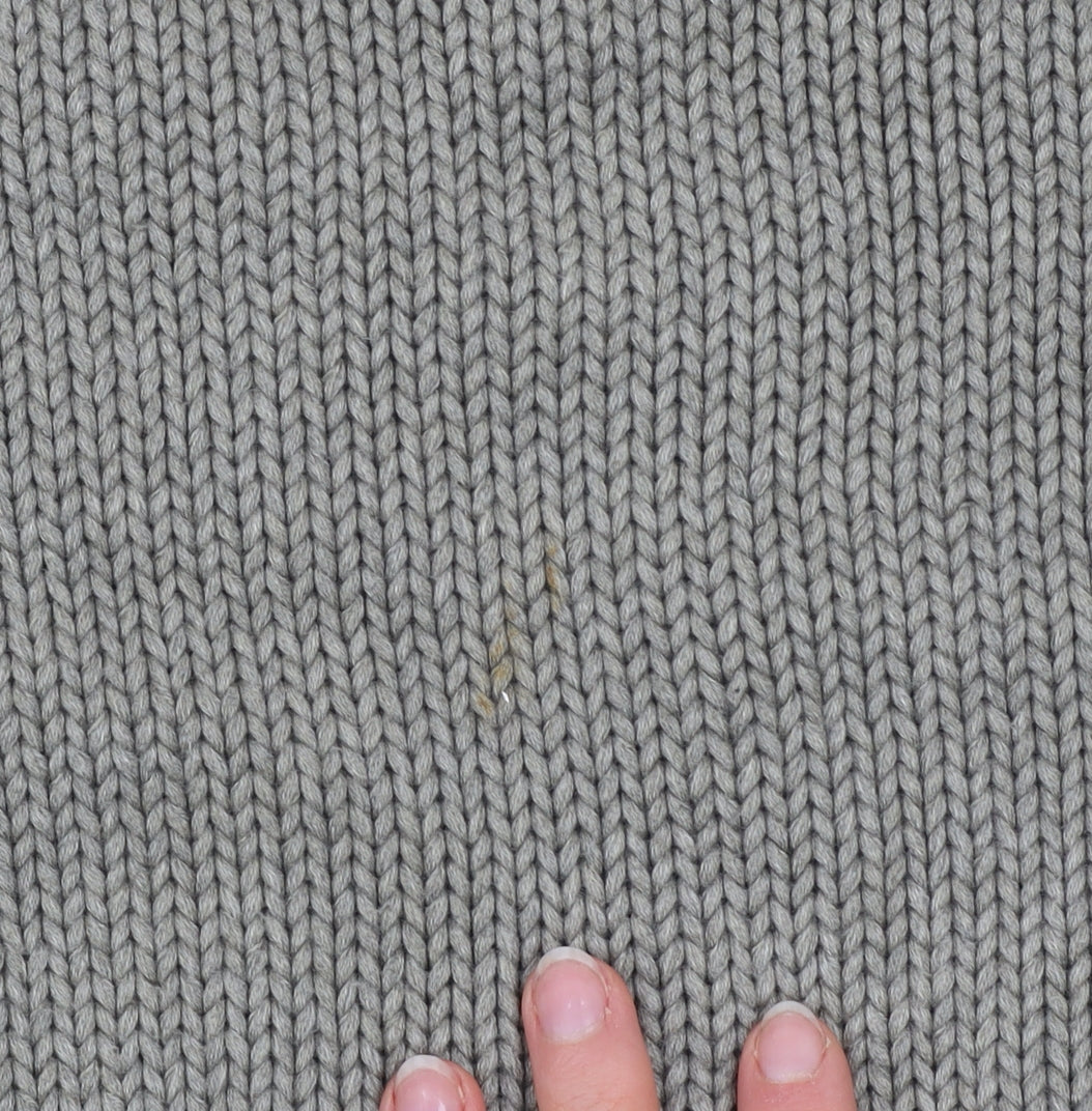 Polo Ralph Lauren Men's Grey Cotton Jumper L Logo Knit Pullover