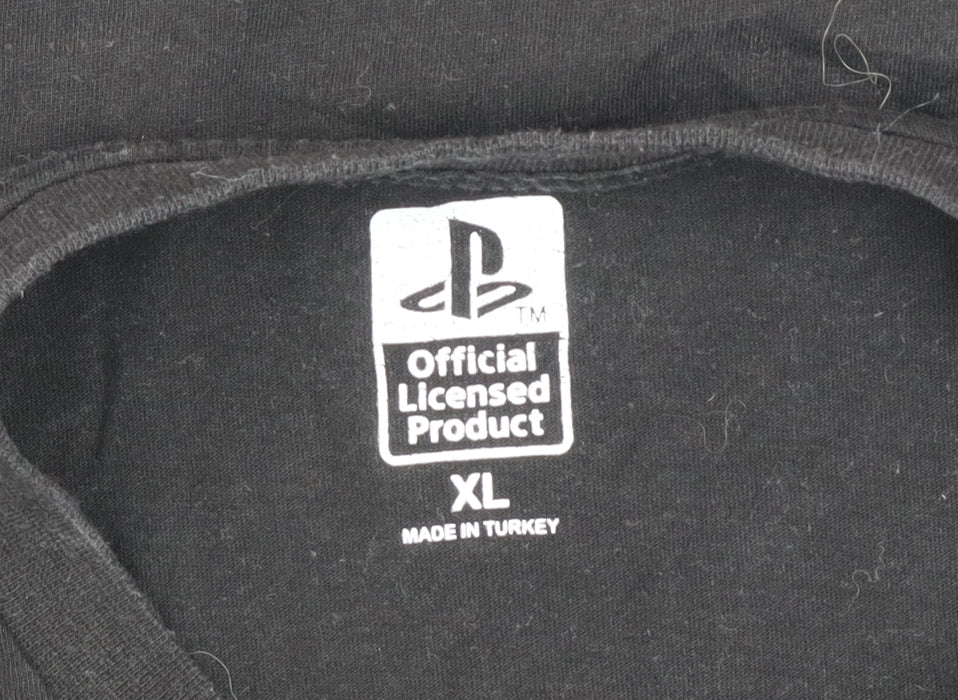 PlayStation Men's Black XL Graphic Gaming T-Shirt Cotton Crew Neck