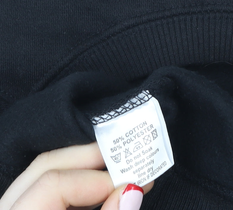 Trapstar Men's Black 2XL Pullover Sweatshirt Crew Neck Logo Fleece