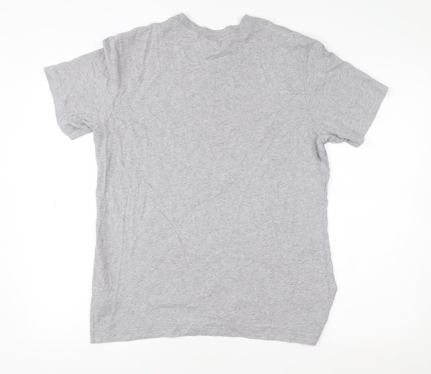 Adidas Men's Grey Trefoil Logo T-Shirt Size M Short Sleeve