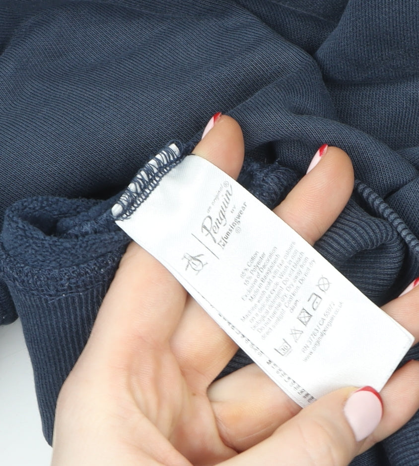 Original Penguin Men's Blue Full Zip Hoodie Size S