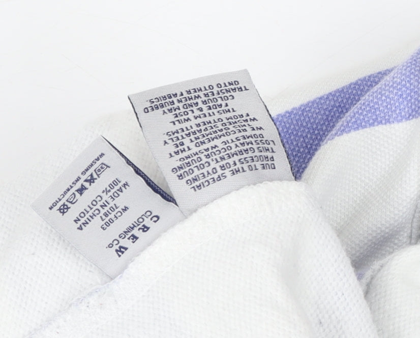 Crew Clothing Co Women’s Purple White Striped Henley Sweatshirt Size 14