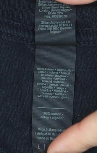 Gildan Mens Black Beavertown Halloween Graphic Cotton T-Shirt Size L