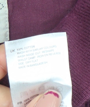 White Stuff Men's Purple Cotton Polo Shirt Size 2XL