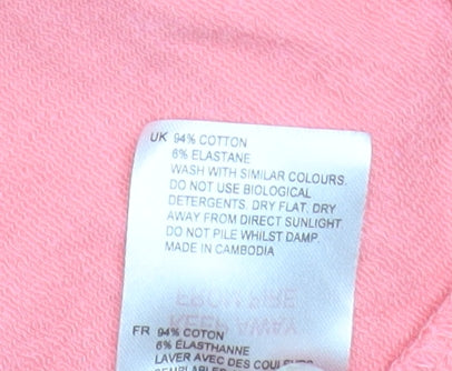 White Stuff Womens Pink Cotton Stretch Long Sleeve T-Shirt Size S