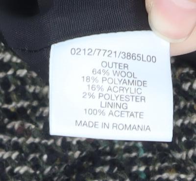 NW3 Women Grey Wool Blend Tweed A-Line Knee Length Skirt Size 16