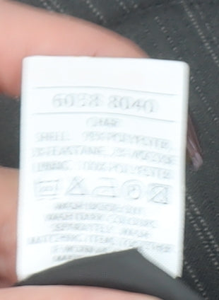 Evie Women’s Grey Pinstripe Blazer Size 16 Tailored Single-Breasted Jacket