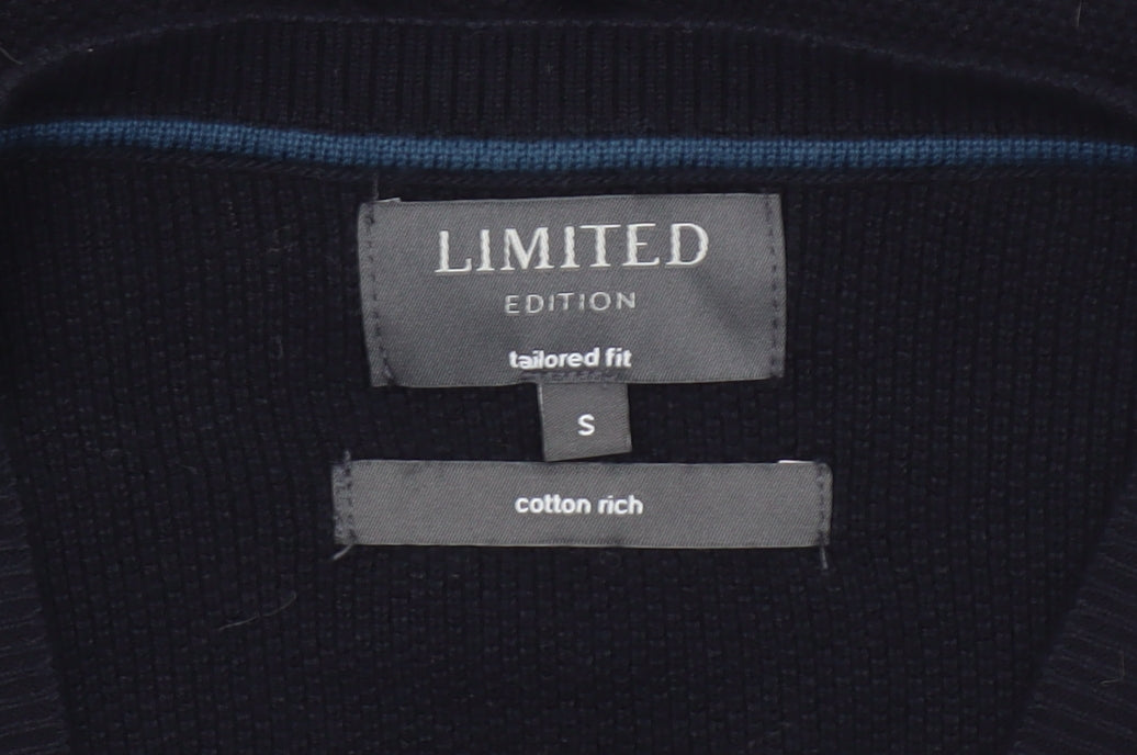 Marks and Spencer Men's Black Small Cardigan Knit Tailored Fit