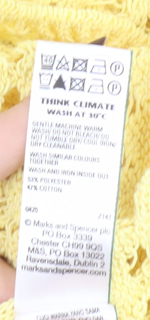 Marks and Spencer Women’s Yellow Knit Short Sleeve Blouse Size S