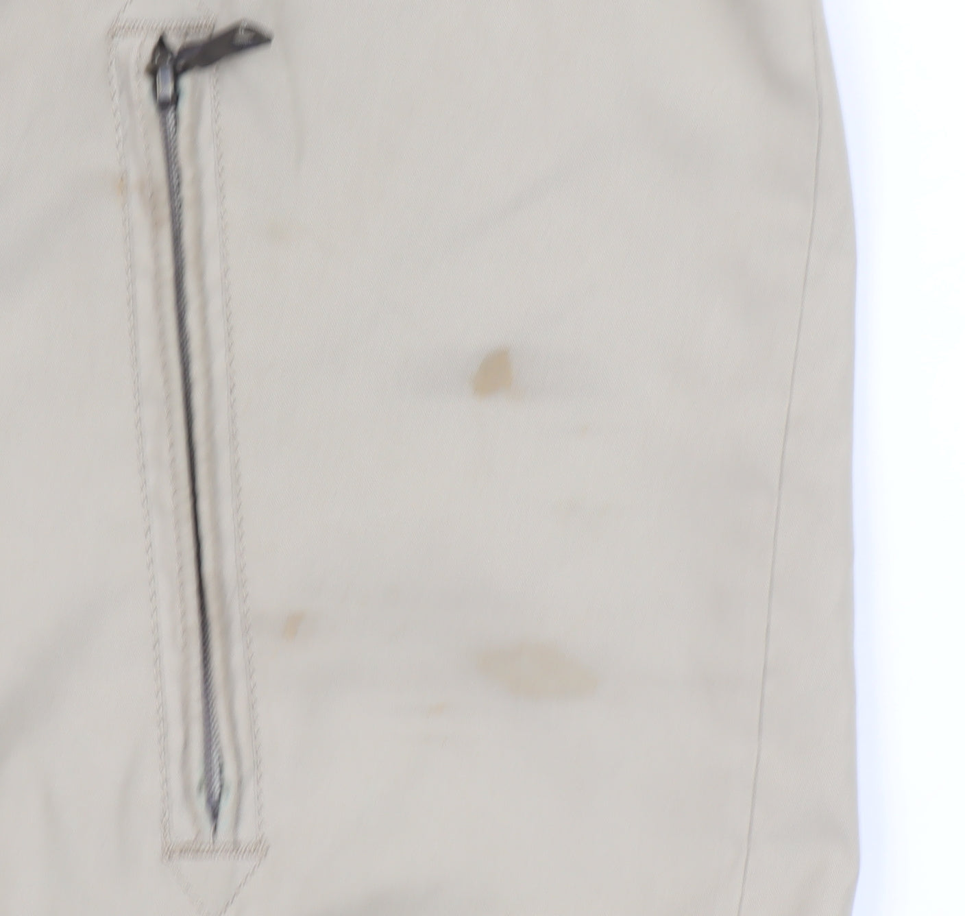 Marks and Spencer Men Beige L Basic Polyester Zip Jacket