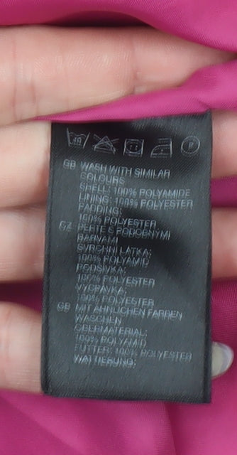 H&M Girls Black Quilted Mid-Length Jacket 9-10 Years Lined Padded Coat