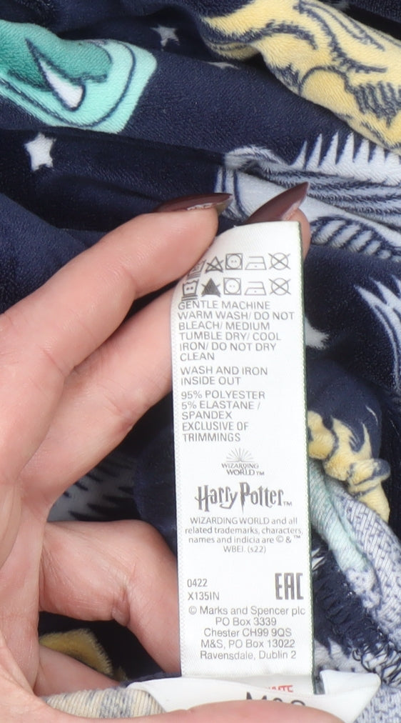 Marks and Spencer Boys Navy Harry Potter Hogwarts Pyjama Pants 13-14 Years