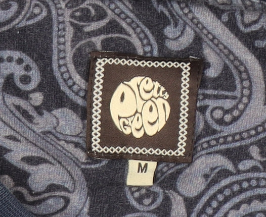 Pretty Green Men's Blue Cotton Crew Neck Pullover Sweatshirt M