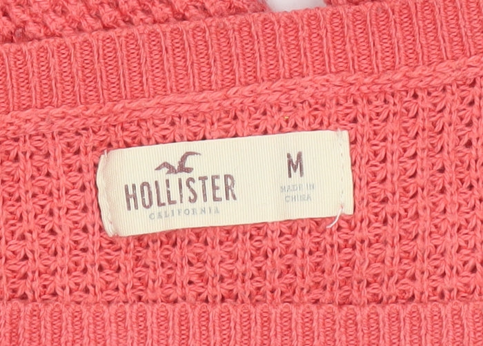 Hollister Womens Pink Knit Crew Neck Long Sleeve Pullover Jumper M