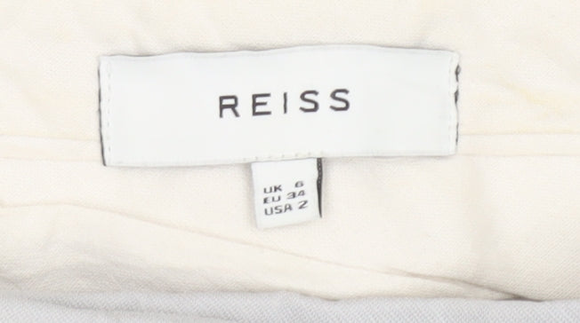Reiss Women Grey UK 6 Dress Pants Straight Leg Trousers