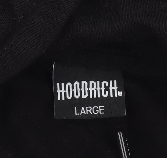 Hoodrich Men's Black Pullover Hoodie Large Streetwear Cotton