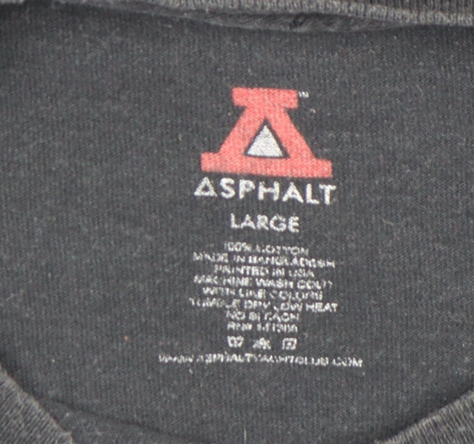 Asphalt Men's Black Camouflage Graphic Crew Neck T-Shirt Size L