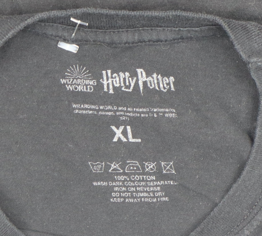 Harry Potter Slytherin Black XL Men's Cotton Graphic T-Shirt