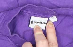 Avalaan Purple Graphic Short Sleeve Cotton T-Shirt M Women's