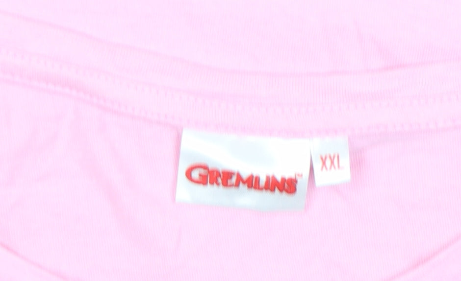 Gremlins Womens Pink 2XL Short Sleeve Cotton Movie T-Shirt