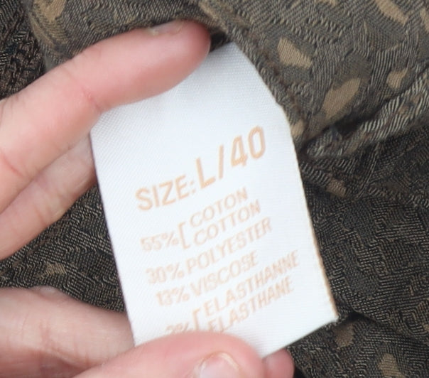 Maison Ondle Women’s Brown Animal Print Skinny Jeans Size L