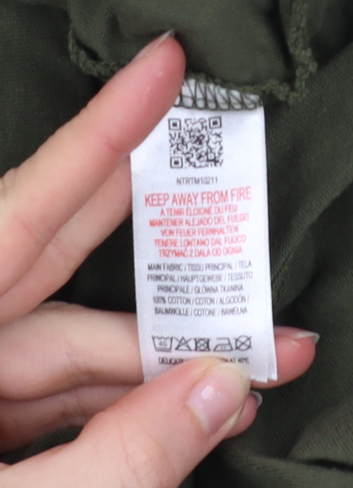 North Ridge Men's Green XL Funny Bear Fishing Graphic T-Shirt