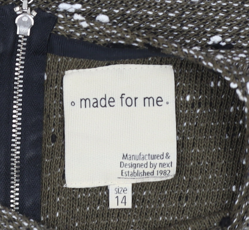 Next Women’s Green Knit Crew Neck 3/4 Sleeve Pullover Jumper Size 14