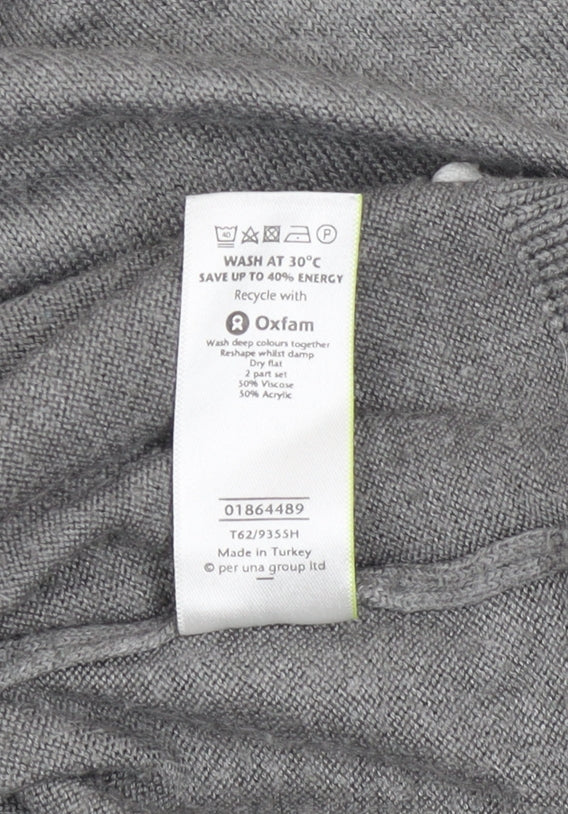 Marks and Spencer Per Una Grey Ruffle Edge Cardigan Women’s Size 14