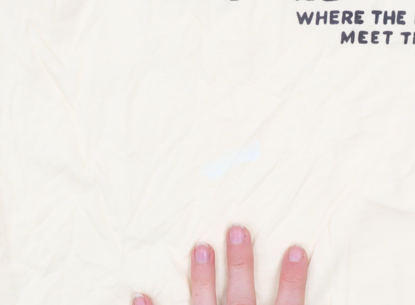 H&M Men's Beige California Graphic Print Cotton T-Shirt M